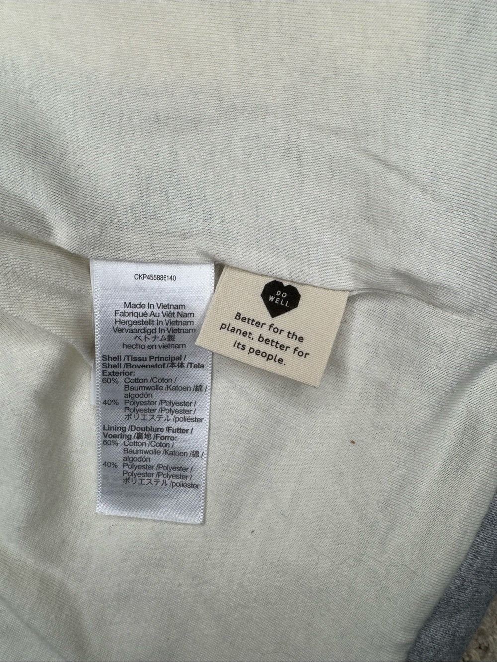 Madewell Sweatshirt Puffer Coat XS Button-Front Shawl Collar Gray NB332 - Picture 10 of 11